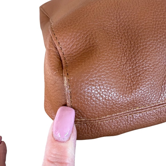 Cristina Orozco Brown Leather Large Hobo Shoulder Handbag With Woven Wide Strap - Picture 10 of 15